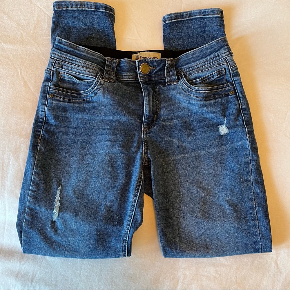 Democracy Ab Technology Mid-rise Distressed Jeans